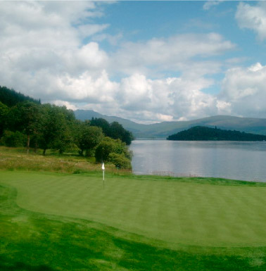 Loch Lomond Golf Club 17th Green, looking across Loch Lomond to Ben Lomond. CC-BY-SA/2.0 - © Mike and Kirsty Grundy - geograph.org.uk/photo/61821