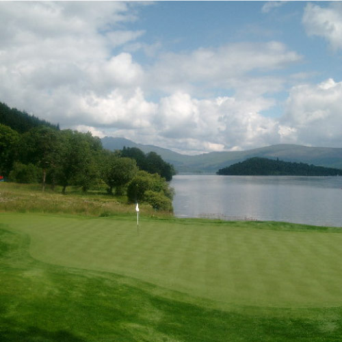 Loch Lomond Golf Club 17th Green, looking across Loch Lomond to Ben Lomond. CC-BY-SA/2.0 - © Mike and Kirsty Grundy - geograph.org.uk/photo/61821