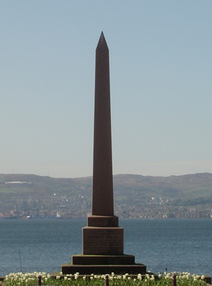 Henry Bell Obelisk West Esplanade. Image source: © Helensburgh Heritage Trust