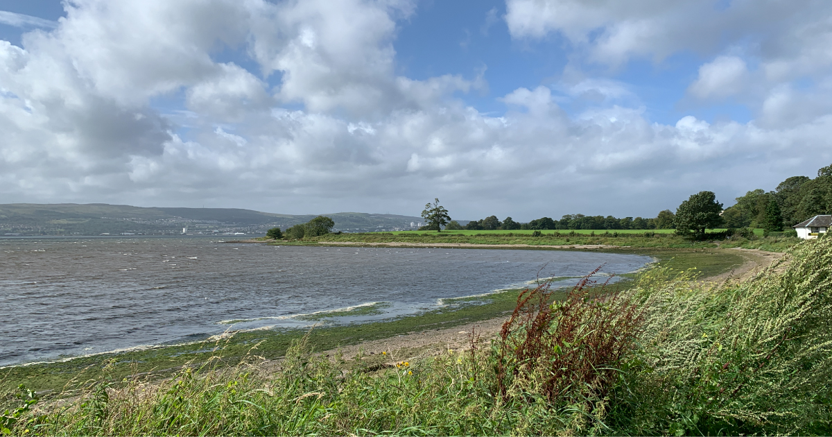 View across bay towards Ardmore Point, Scotland