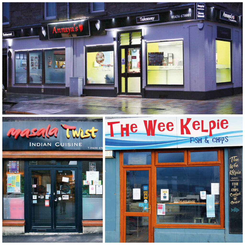 Helensburgh Restaurants Annaya's, Masala Twist, The Wee Kelpie
