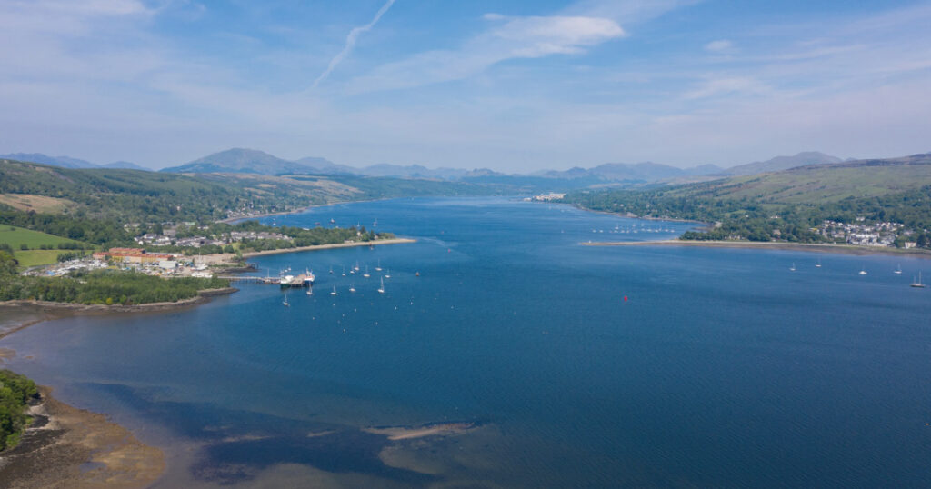 Rosneath Castle Park aerial Gare Loch