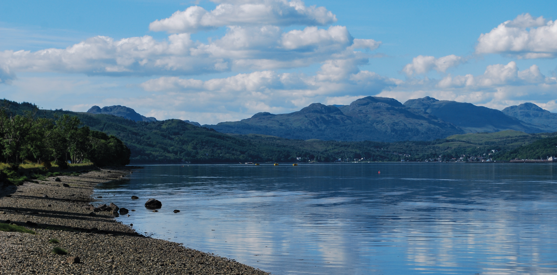 View across the Gare Loch towards Garelochhead