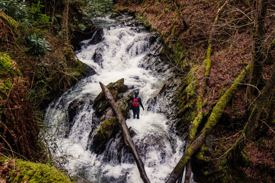 Canyoning at Glen Luss, photo by Kathi Kamleitner